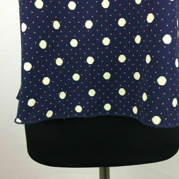Poema S Polka Dot Patterned Blouse Sleeve Accents - Picture 5 of 12